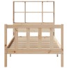 Lit bibliothèque sans matelas 90x190 cm bois de pin massif 