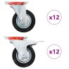 24 pcs Roulettes pivotantes 100 mm 