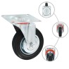 24 pcs Roulettes pivotantes 100 mm 