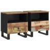 Tables de chevet 2 pcs Bois de récupération et d'ingénierie 