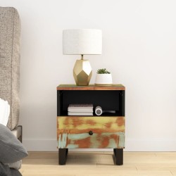 Tables de chevet 2 pcs Bois de récupération et d'ingénierie 