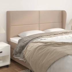 Tête de lit avec oreilles Cappuccino 203x23x118/128 cm 