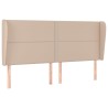 Tête de lit avec oreilles Cappuccino 203x23x118/128 cm 