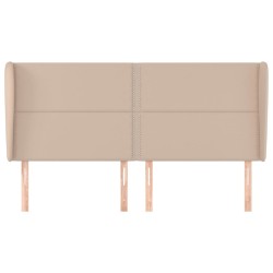 Tête de lit avec oreilles Cappuccino 203x23x118/128 cm 