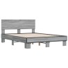 Cadre de lit sans matelas sonoma gris 135x190 cm 