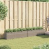Jardinières avec 3 pots 2 pcs gris 105x30x32 cm résine tressée 