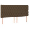 Têtes de lit 4 pcs Marron Foncé 90x7x78/88 cm Tissu 