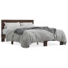 Cadre de lit sans matelas chêne marron 135x190 cm 