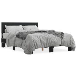 Cadre de lit sans matelas noir 135x190 cm 