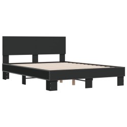 Cadre de lit sans matelas noir 135x190 cm 