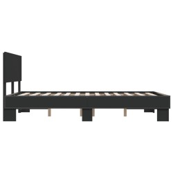 Cadre de lit sans matelas noir 135x190 cm 