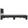 Cadre de lit sans matelas noir 135x190 cm 