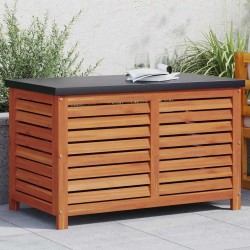 Boîte de rangement de jardin 90x48x55 cm bois d'eucalyptus 