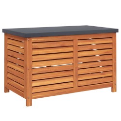 Boîte de rangement de jardin 90x48x55 cm bois d'eucalyptus 