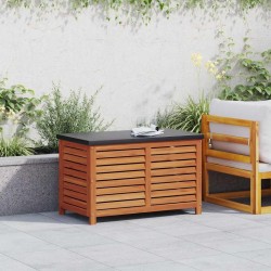 Boîte de rangement de jardin 90x48x55 cm bois d'eucalyptus 