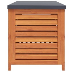 Boîte de rangement de jardin 90x48x55 cm bois d'eucalyptus 