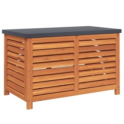 Boîte de rangement de jardin 90x48x55 cm bois d'eucalyptus 