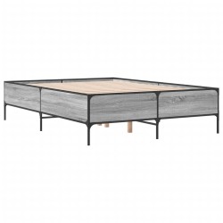 Cadre de lit sans matelas sonoma gris 160x200 cm 