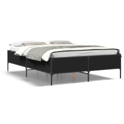 Cadre de lit sans matelas noir 160x200 cm 