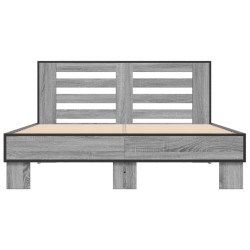 Cadre de lit sans matelas sonoma gris 120x200 cm 