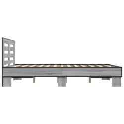 Cadre de lit sans matelas sonoma gris 120x200 cm 