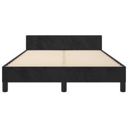 Cadre de lit sans matelas noir 120x190 cm velours 