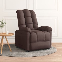 Fauteuil inclinable Marron foncé Tissu 