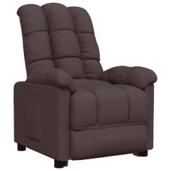 Fauteuil inclinable Marron foncé Tissu 