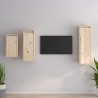 Meubles TV 3 pcs Bois massif de pin 
