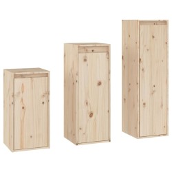 Meubles TV 3 pcs Bois massif de pin 