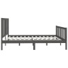 Cadre de lit sans matelas gris 180x200 cm bois massif 