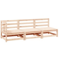 Salon de jardin 3 pcs bois massif de pin 