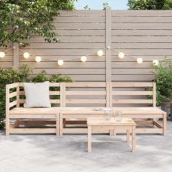 Salon de jardin 3 pcs bois massif de pin 