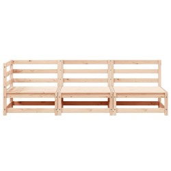 Salon de jardin 3 pcs bois massif de pin 