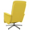 Fauteuil inclinable de massage repose-pieds jaune clair tissu 