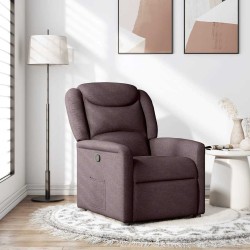 Fauteuil inclinable Marron foncé Tissu 