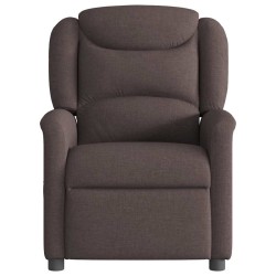 Fauteuil inclinable Marron foncé Tissu 