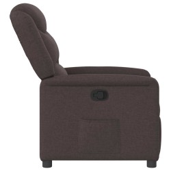 Fauteuil inclinable Marron foncé Tissu 