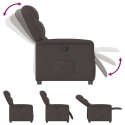 Fauteuil inclinable Marron foncé Tissu 