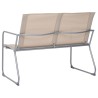 Salon de jardin 4 pcs Tissu et acier Crème 