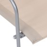 Salon de jardin 4 pcs Tissu et acier Crème 