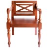 Chaises Batavia lot de 2 marron foncé bois d'acajou solide 