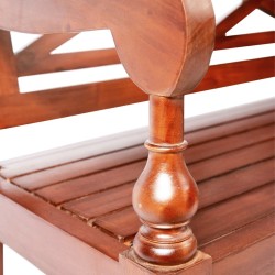 Chaises Batavia lot de 2 marron foncé bois d'acajou solide 