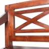 Chaises Batavia lot de 2 marron foncé bois d'acajou solide 