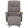 Fauteuil inclinable de massage avec repose-pieds taupe tissu 