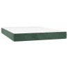Matelas de lit à ressorts ensachés 140x220x20 cm velours 