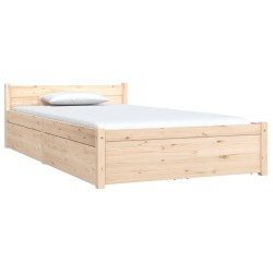 Cadre de lit sans matelas avec tiroirs 90x200 cm 
