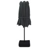Parasol de jardin à double tête noir 449x245 cm 