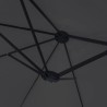 Parasol de jardin à double tête noir 449x245 cm 
