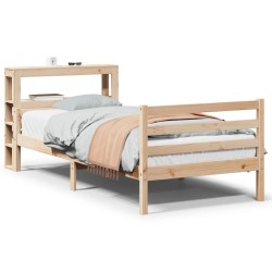 Cadre de lit avec tête de lit sans matelas 90x200 cm 